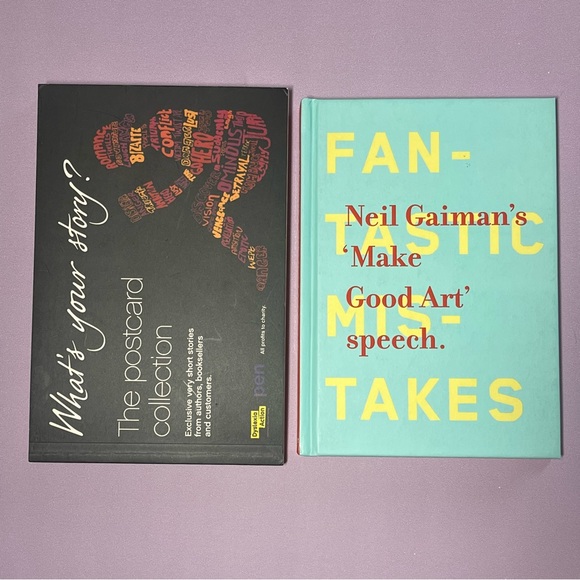 Neil Gaiman Signed Book Bundle Make Good Art Collection Whats Your Story Set 2 - Picture 1 of 11